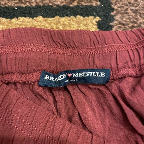 Brandy Melville Burgundy Spring Skirt - Picture 3 of 3